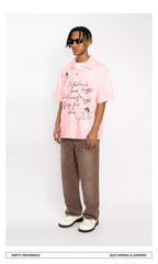 Angels Print Camp Shirt