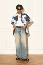 Hand-Drawn Rose Graphic Shirt