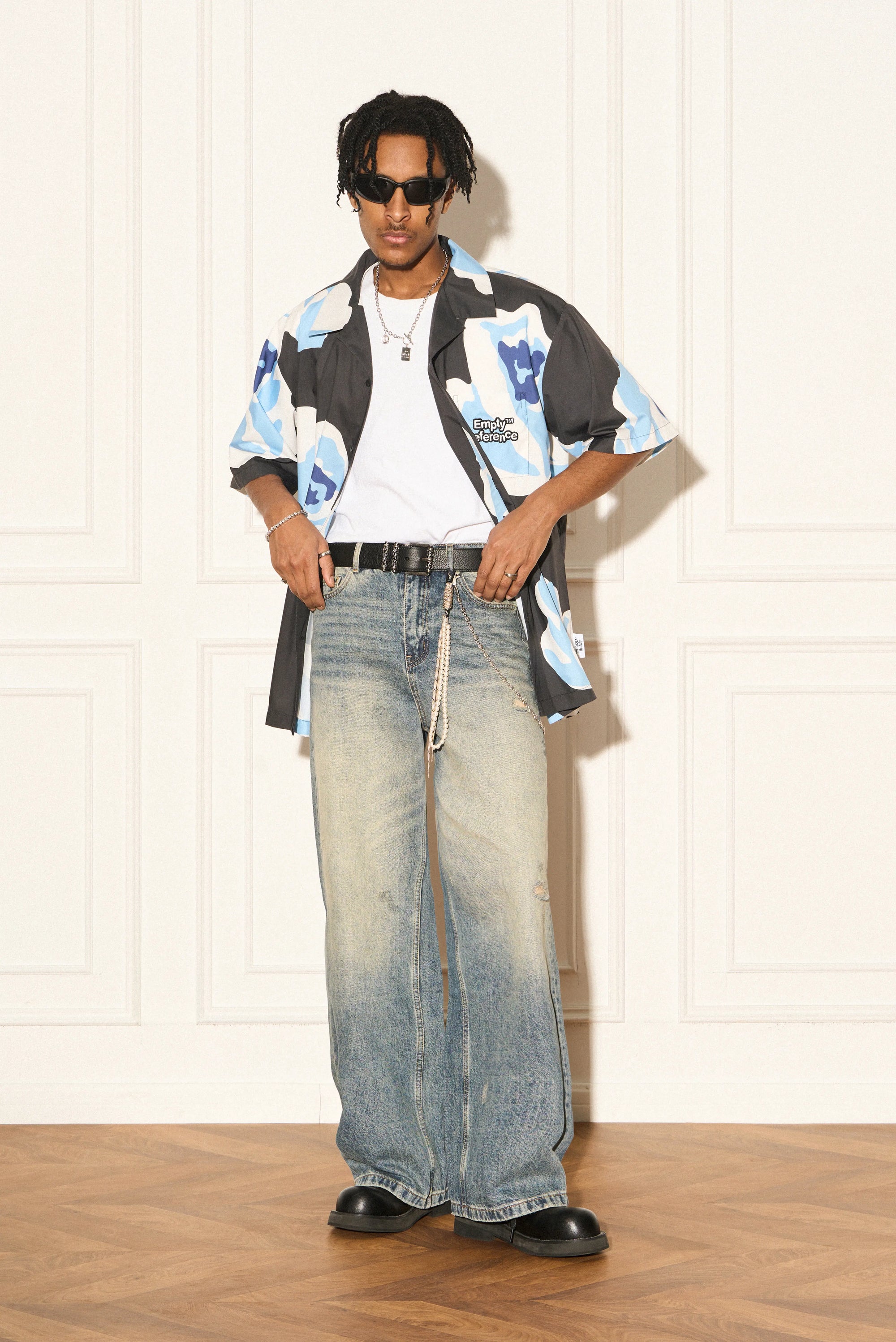 Hand-Drawn Rose Graphic Shirt