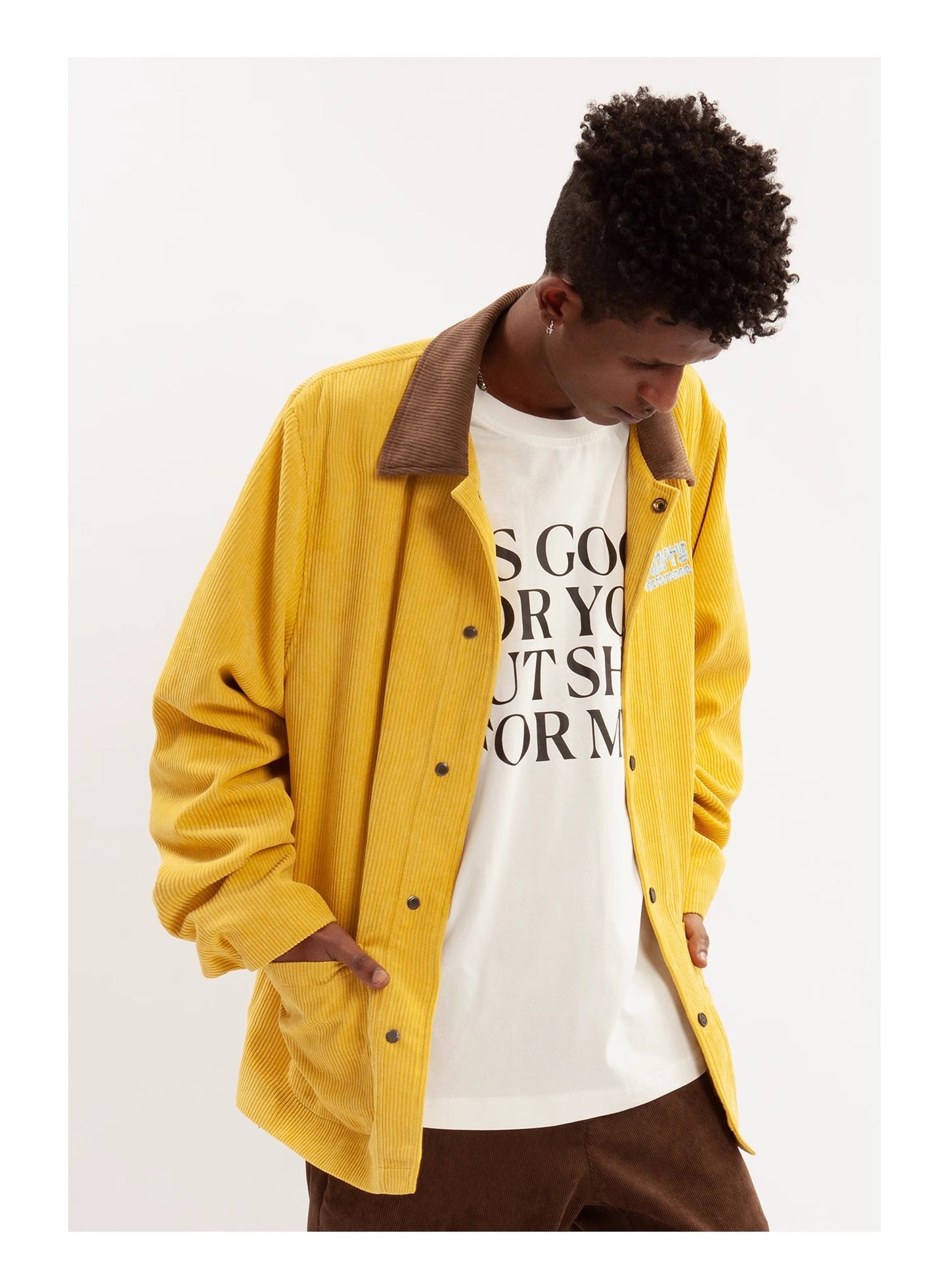 Paneled Corduroy Jacket