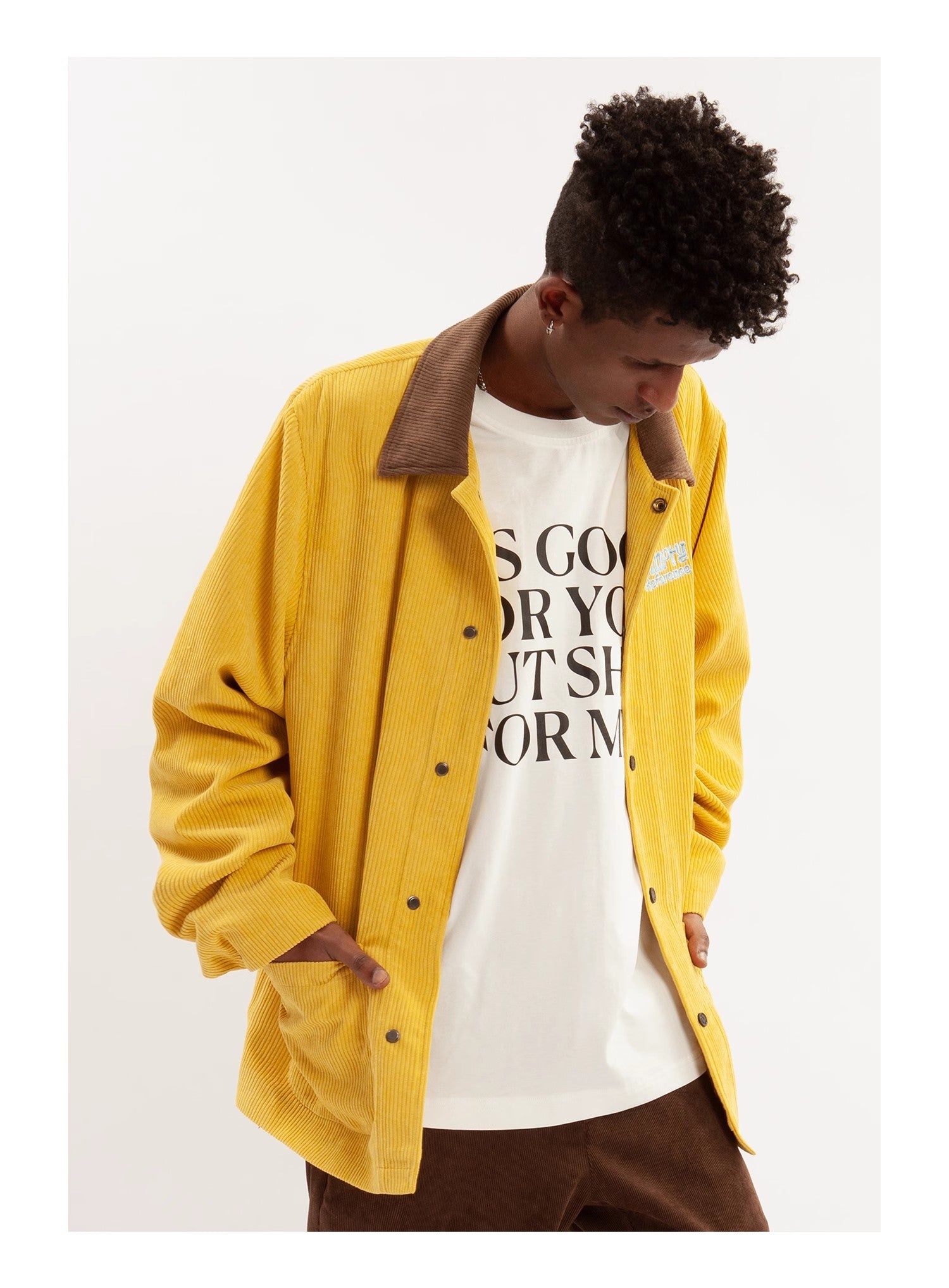 Paneled Corduroy Jacket