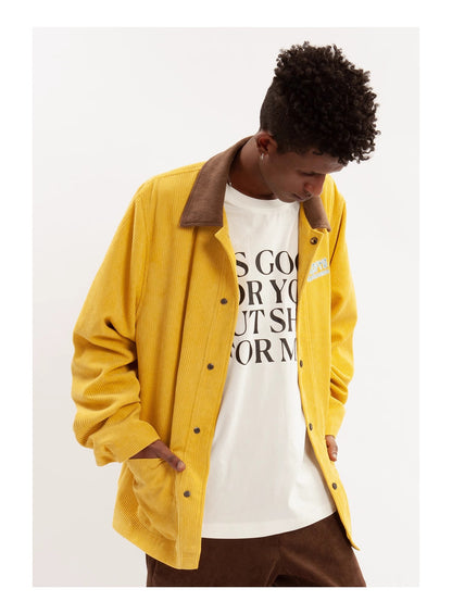 Paneled Corduroy Jacket