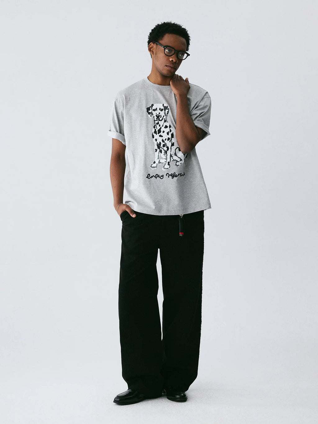 The Spotted Companion Tee - 240g Sorona® with Hand-Drawn Dalmatian