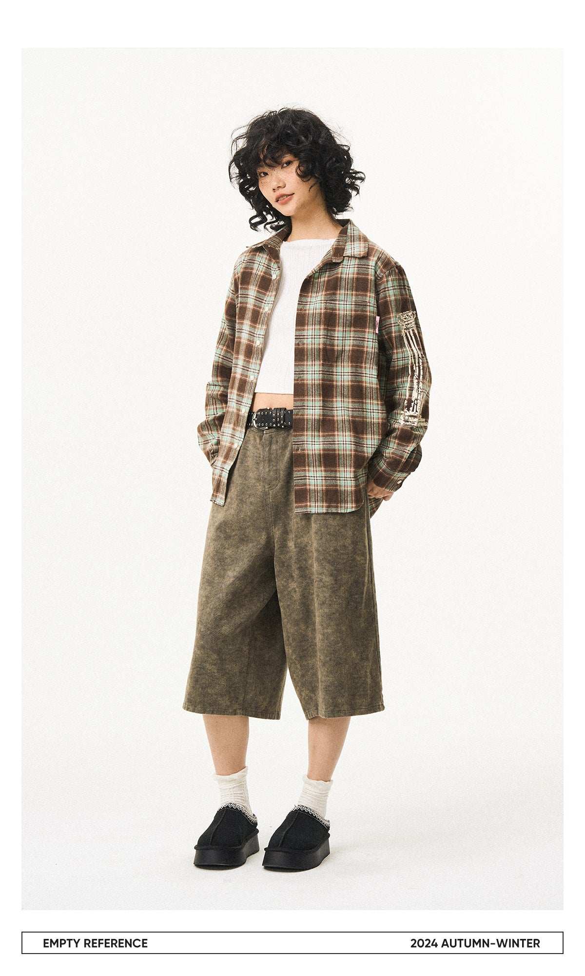 Grid Print Graphic Shirt - Empty Reference