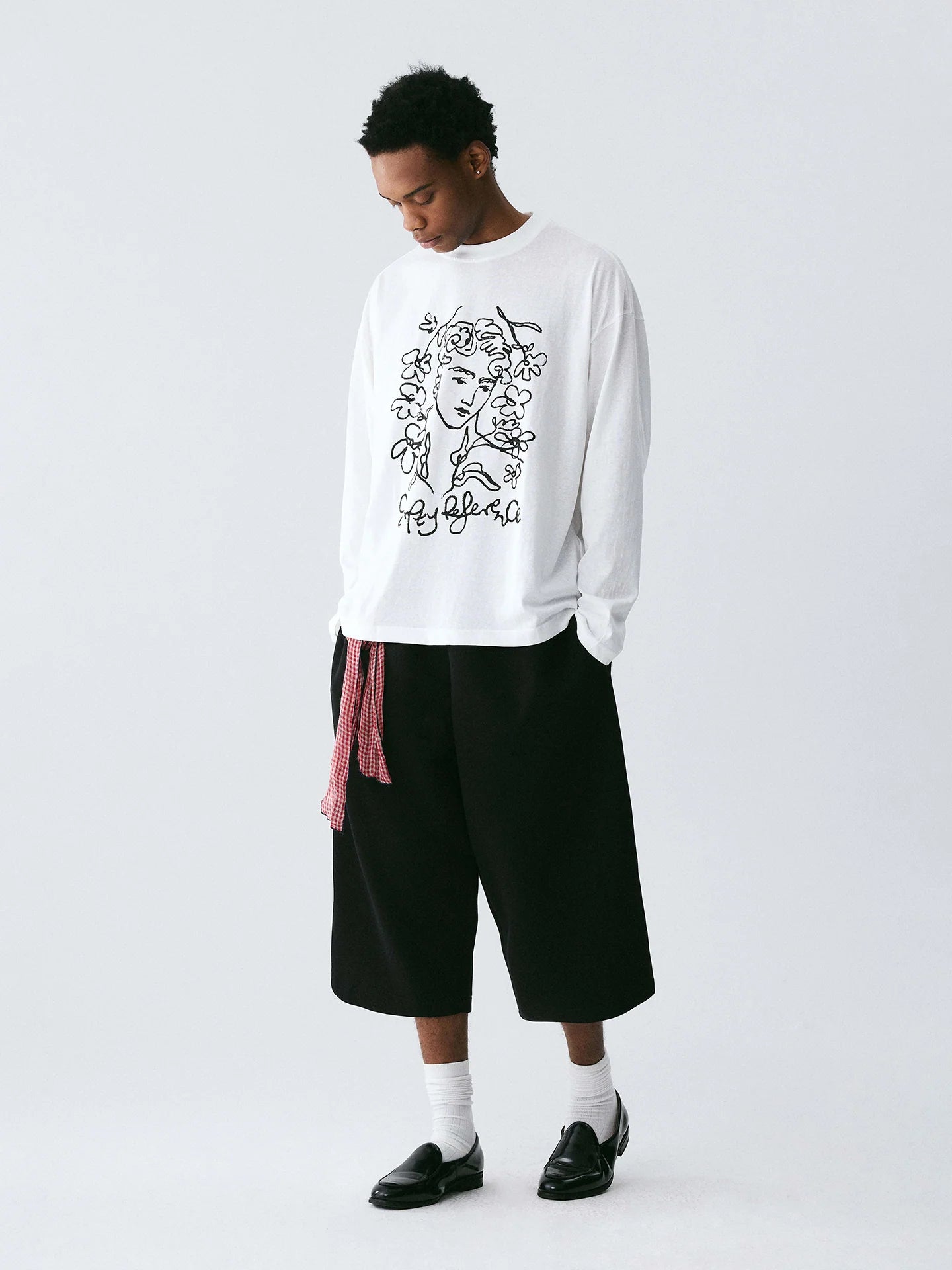 Empty Reference Classical Art Illustration Long Sleeve Tee | Original Graphic Top