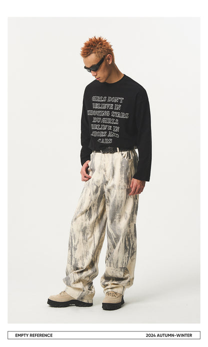 Letter Print Cotton Base Shirt