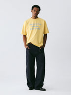 The Late Truth Tee - 240g Sorona® with Hand-Sketched Blue Lettering