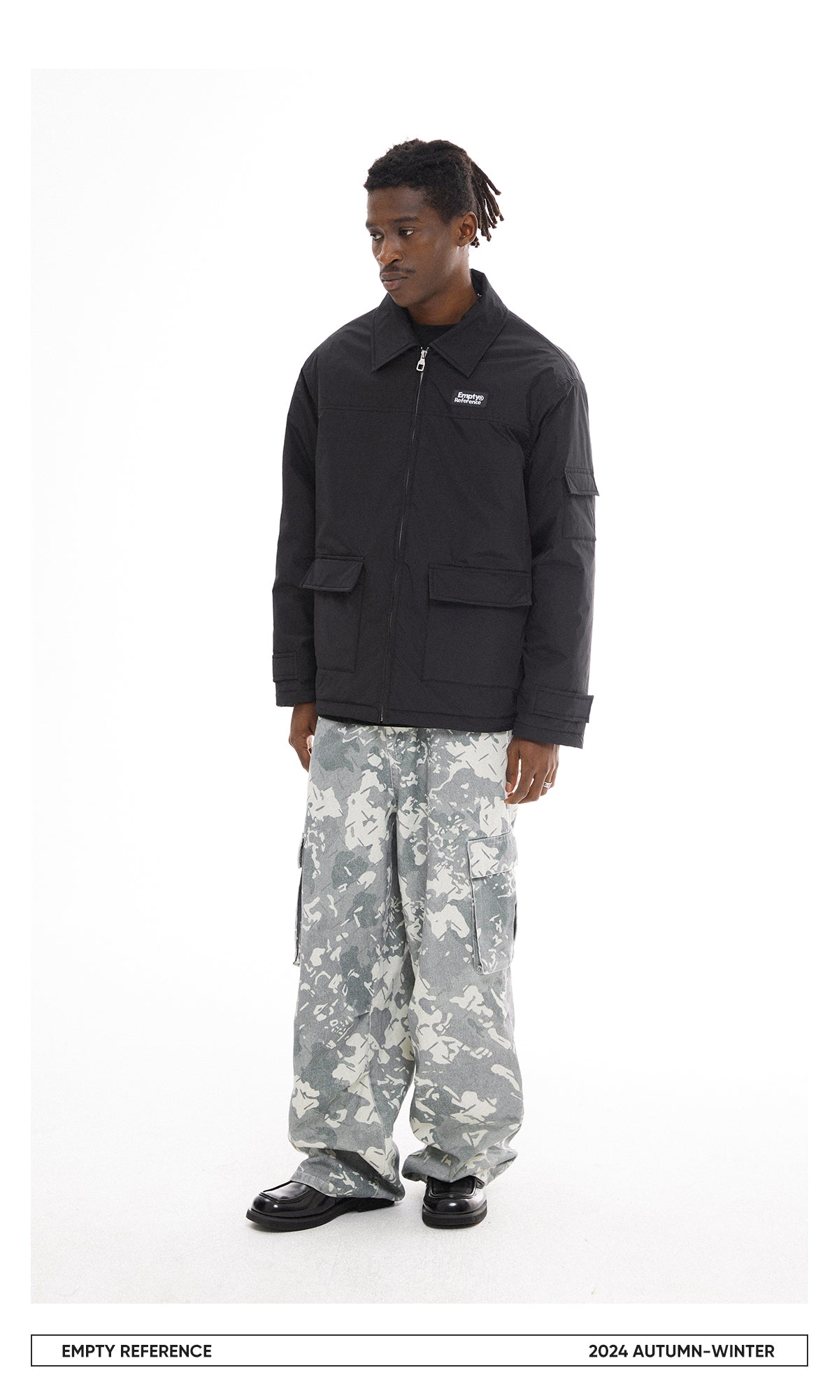 Washed Camo Print Overalls