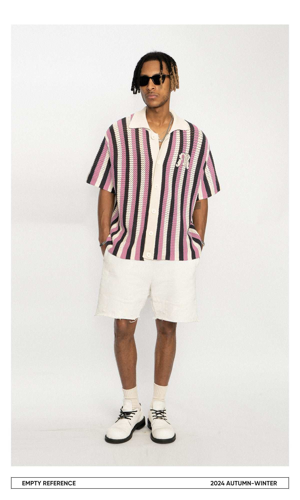Embroidered Knit Polo Shirt - Empty Reference