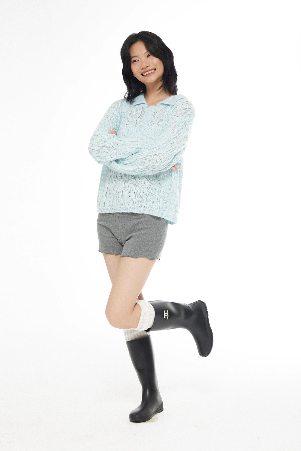 Textured Wool Knit Sweater