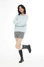 Textured Wool Knit Sweater