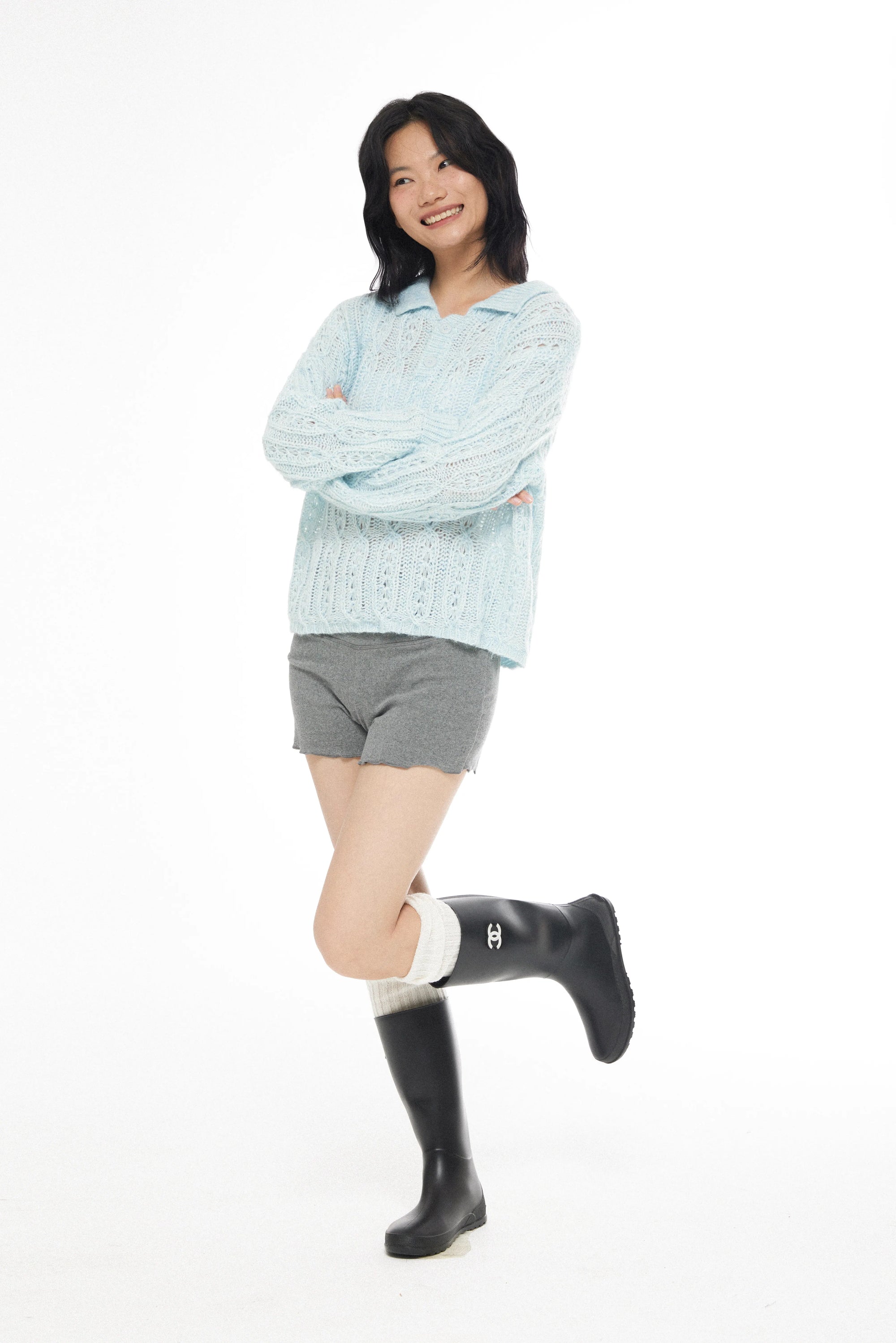 Textured Wool Knit Sweater