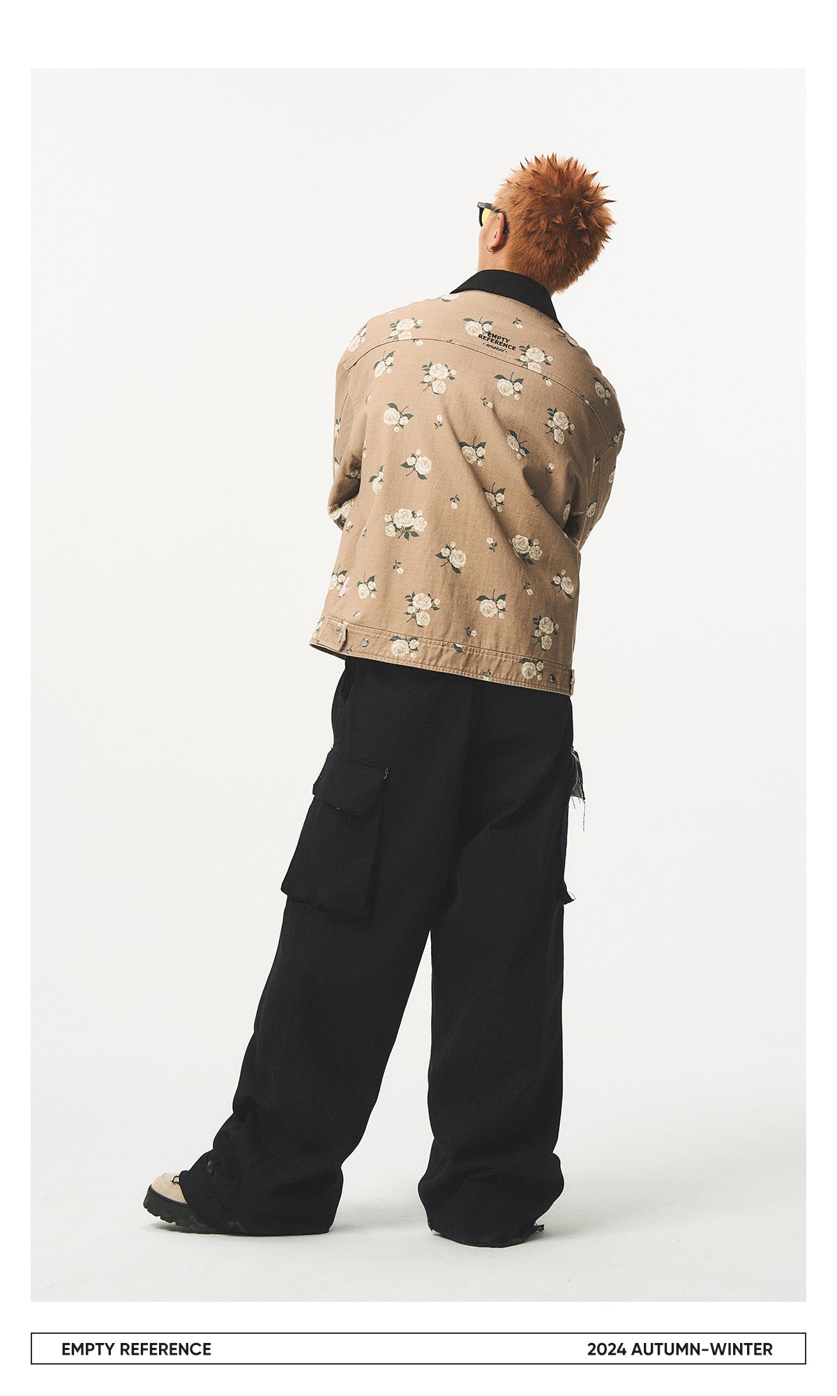 Washed Panelled Print Jacket