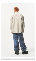 Faux Leather Utility Shirt Jacket