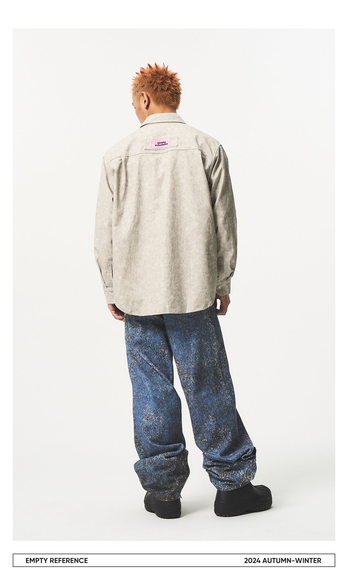 Faux Leather Utility Shirt Jacket