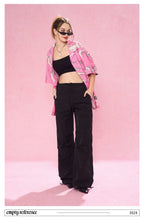 Pink Casual Button-Up Shirt - Empty Reference