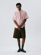 The Gingham Scarf Shirt - Pink & Brown Check with Matching Detachable Scarf