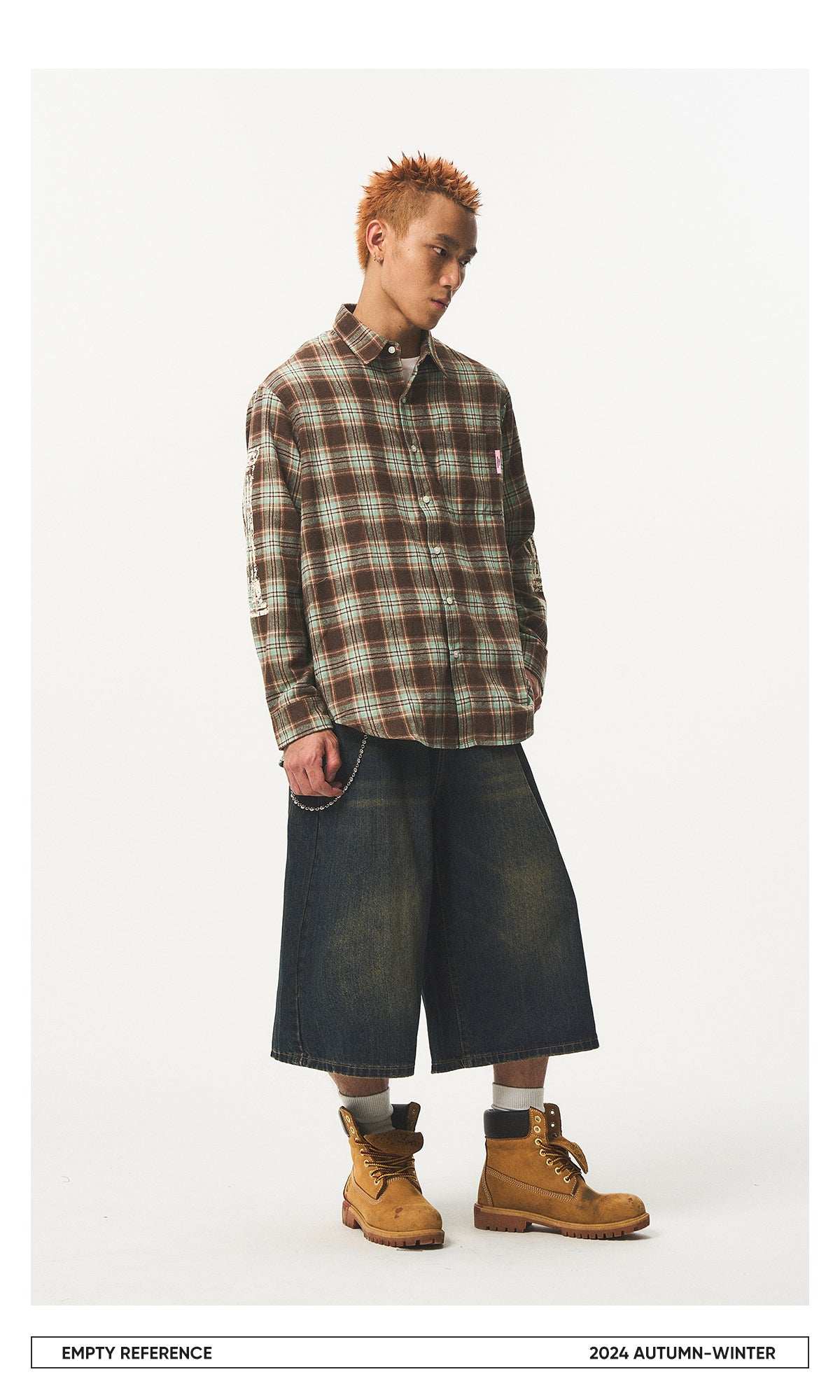 Grid Print Graphic Shirt - Empty Reference