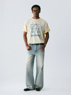 The Drawn Dwelling Sweatshirt - Double-Layer Snow Fabric & Blue Line House