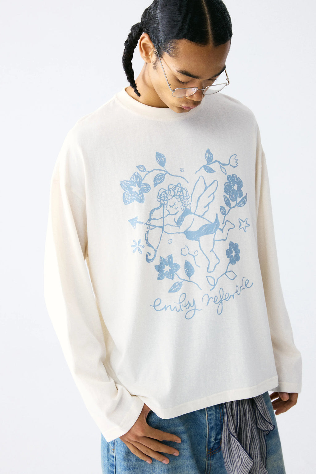 Floral Cherub Long Sleeve Tee