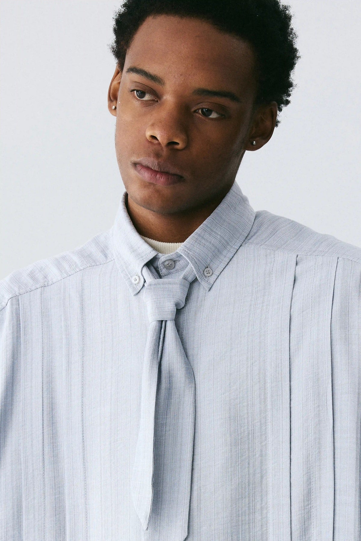 Detachable Scarf Shirt