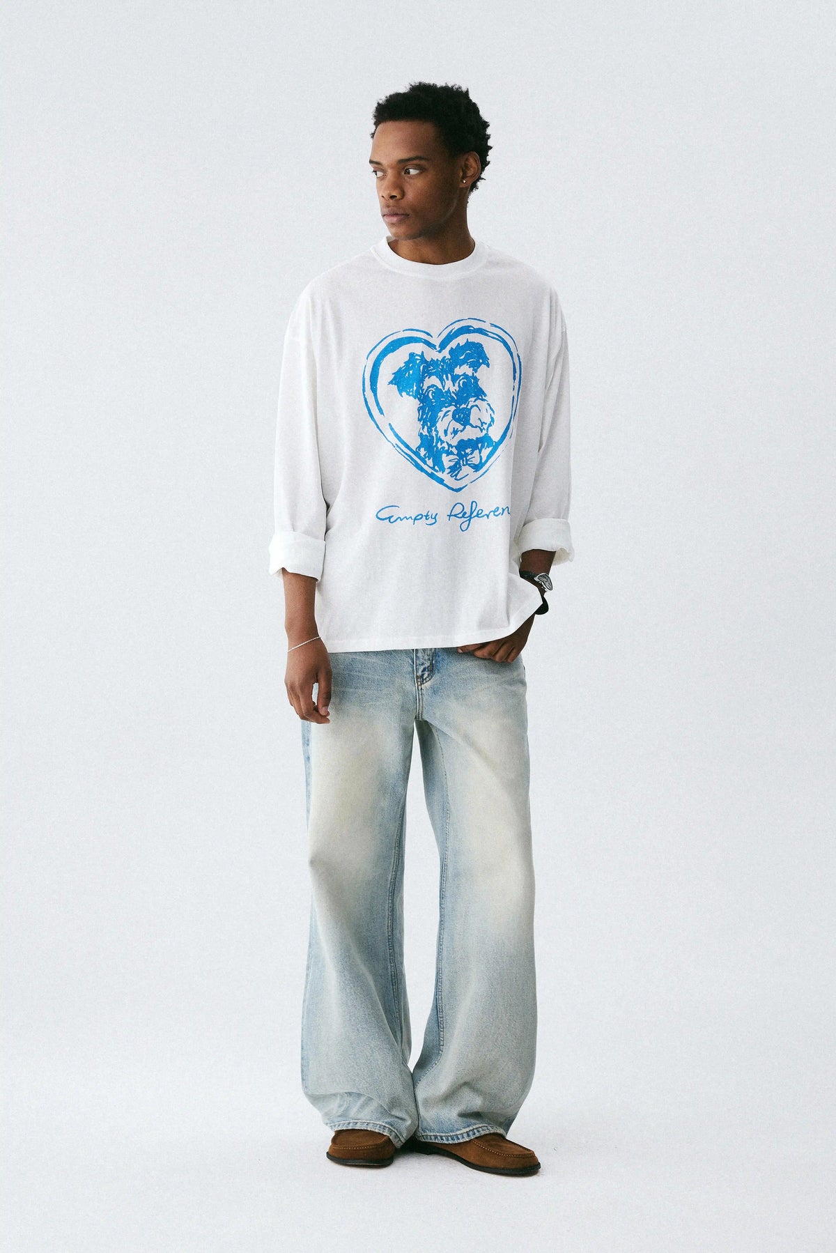 Dog Illustration Long Sleeve Tee