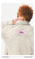 Faux Leather Utility Shirt Jacket