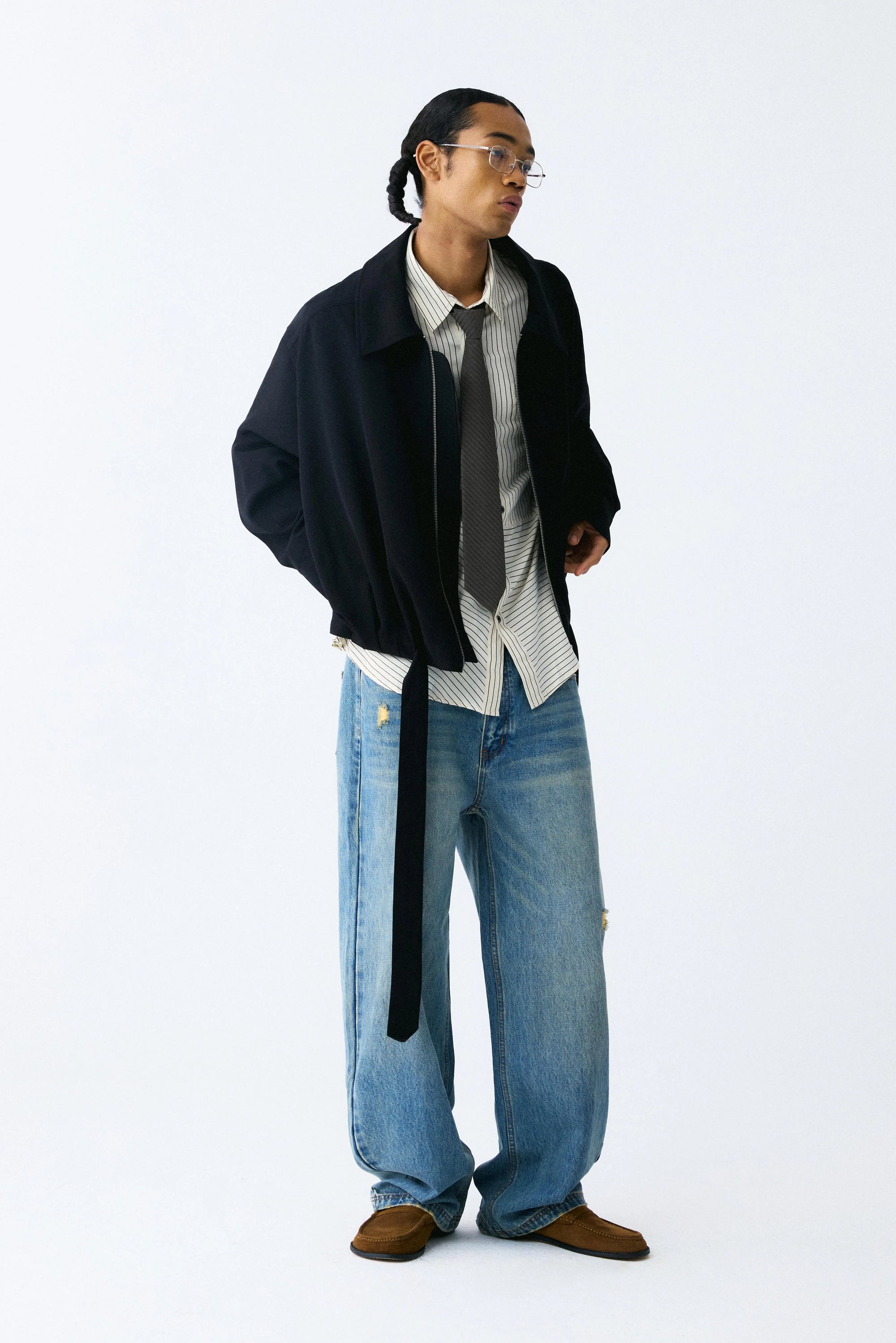 Black Belt Ruched Jacket