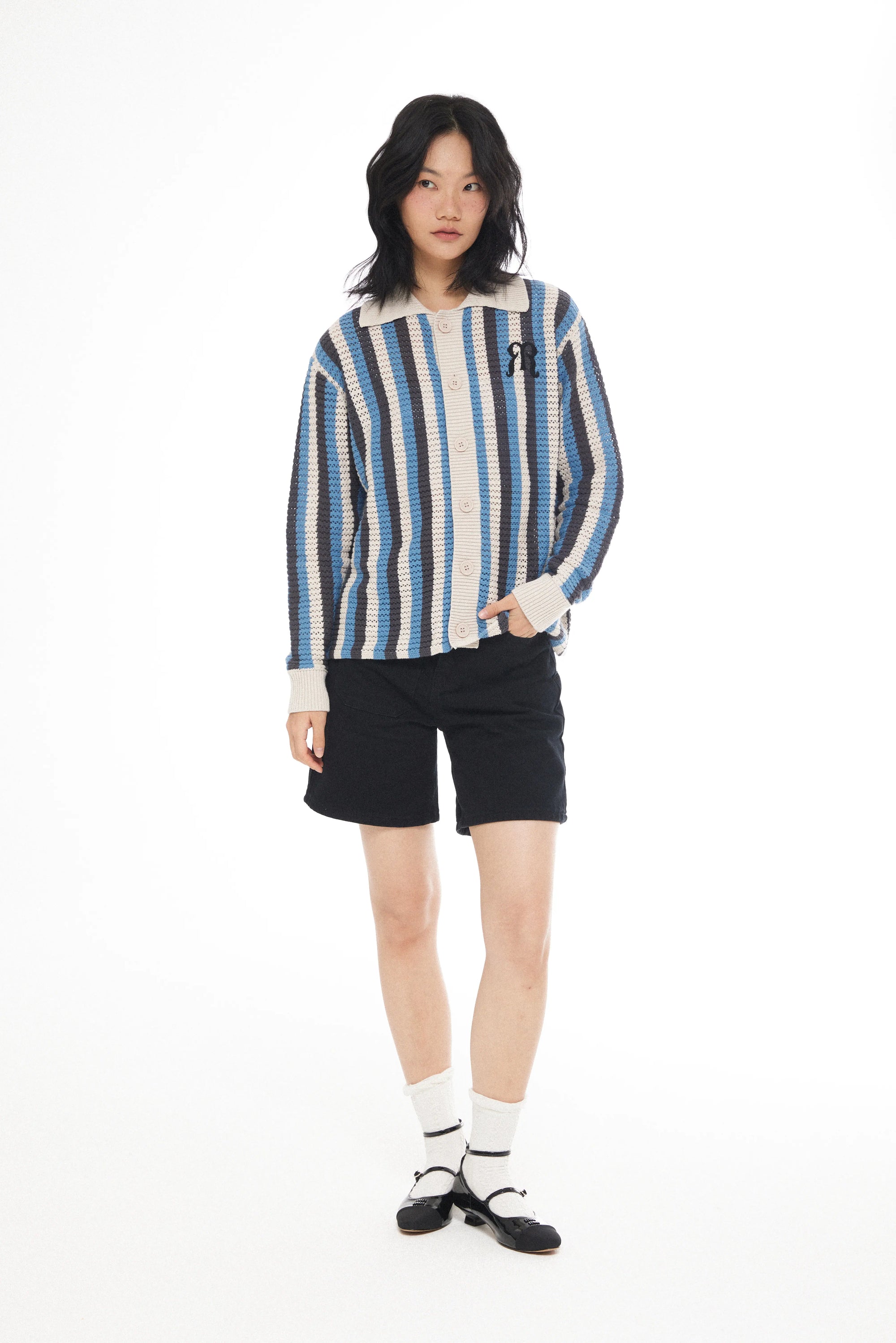 Embroidered Woven Long Sleeve Shirt