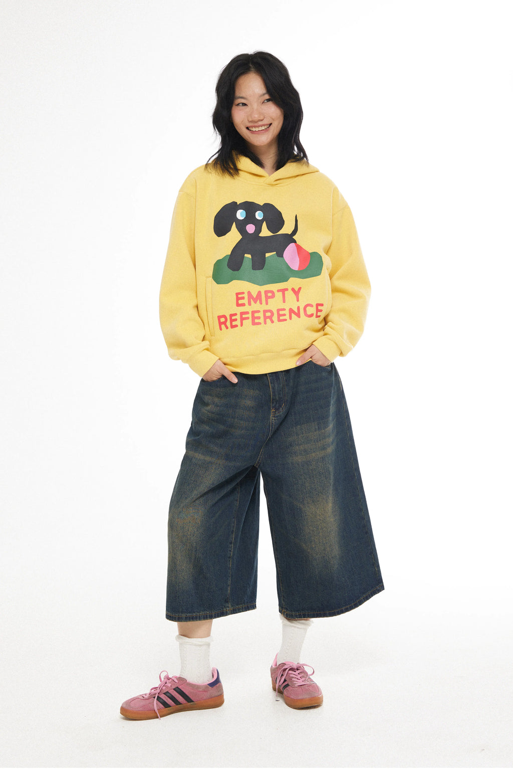 Colorblock Puppy Graphic Hoodie