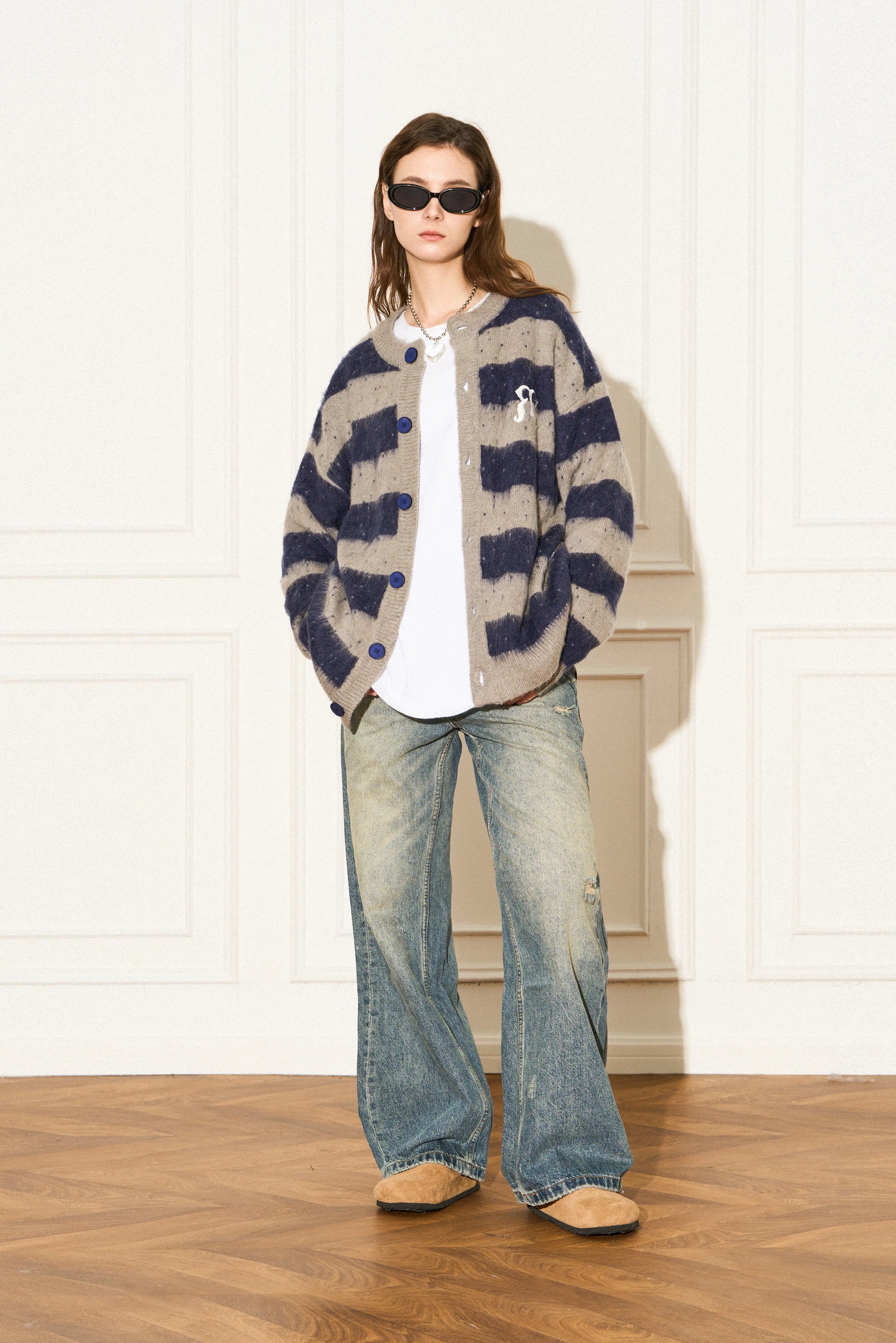 Striped Wool Knit Sweater