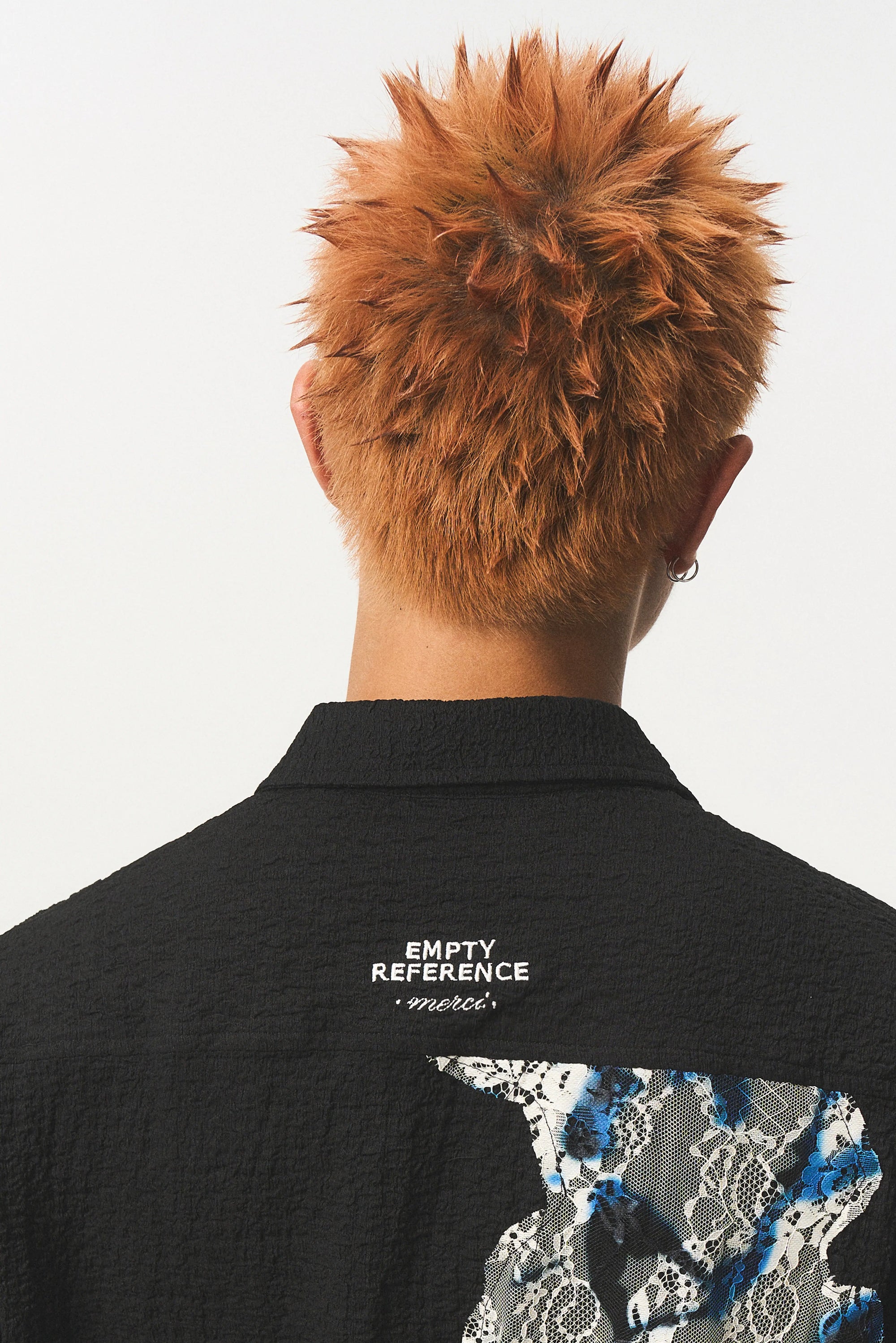 Lace Panel Irregular Shirt