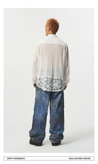 Patchwork Lace Sheer Shirt