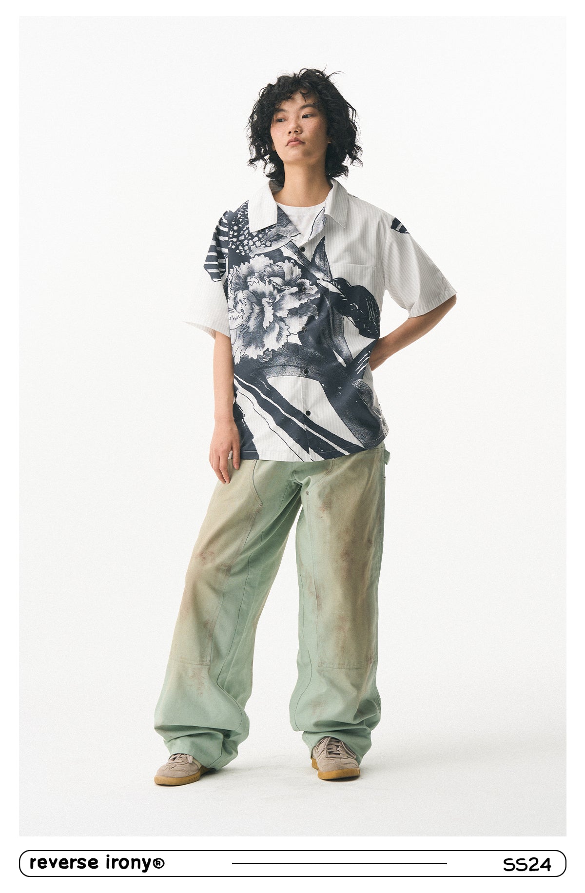 Sketch Flower Graphic Shirt