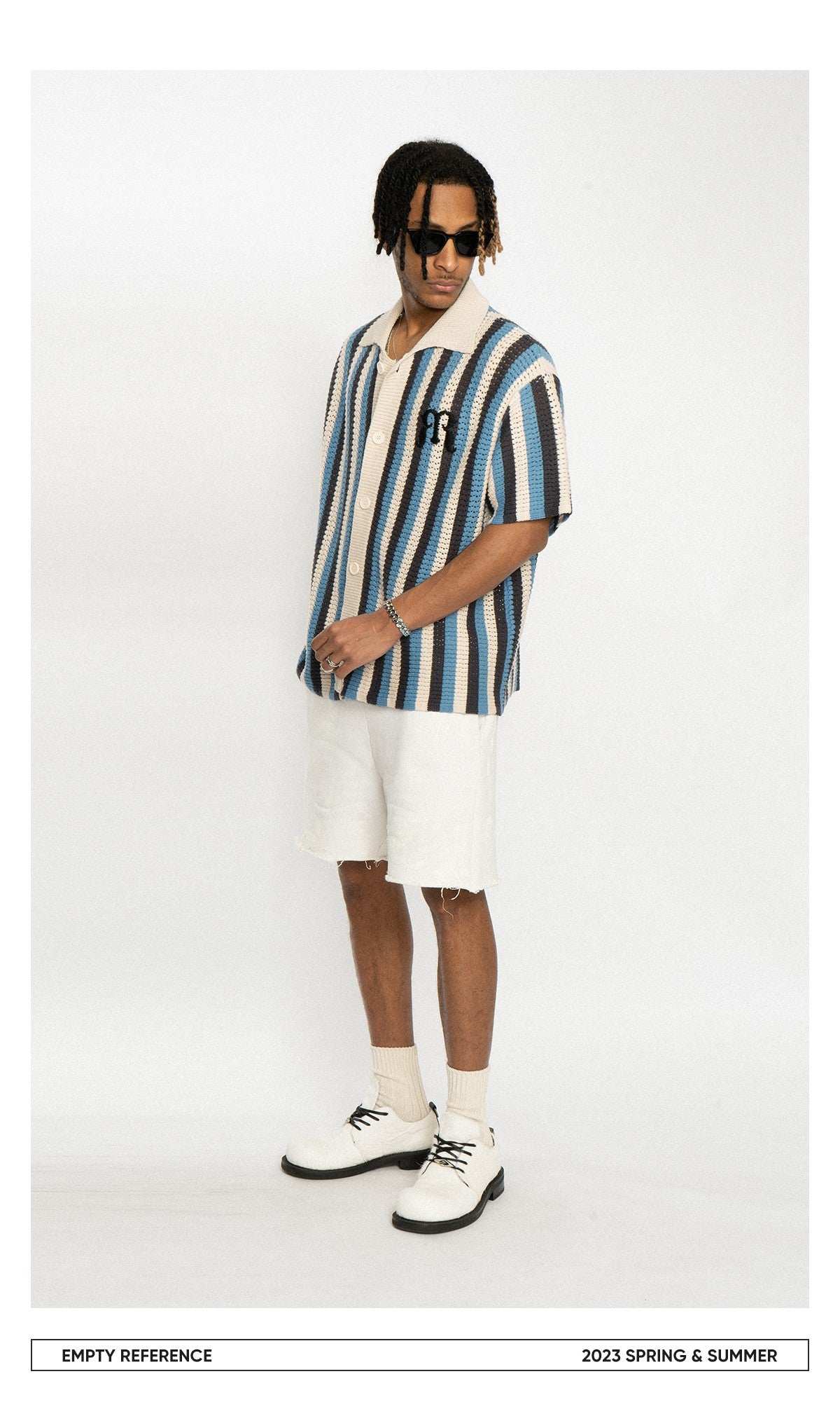 Embroidered Knit Polo Shirt - Empty Reference