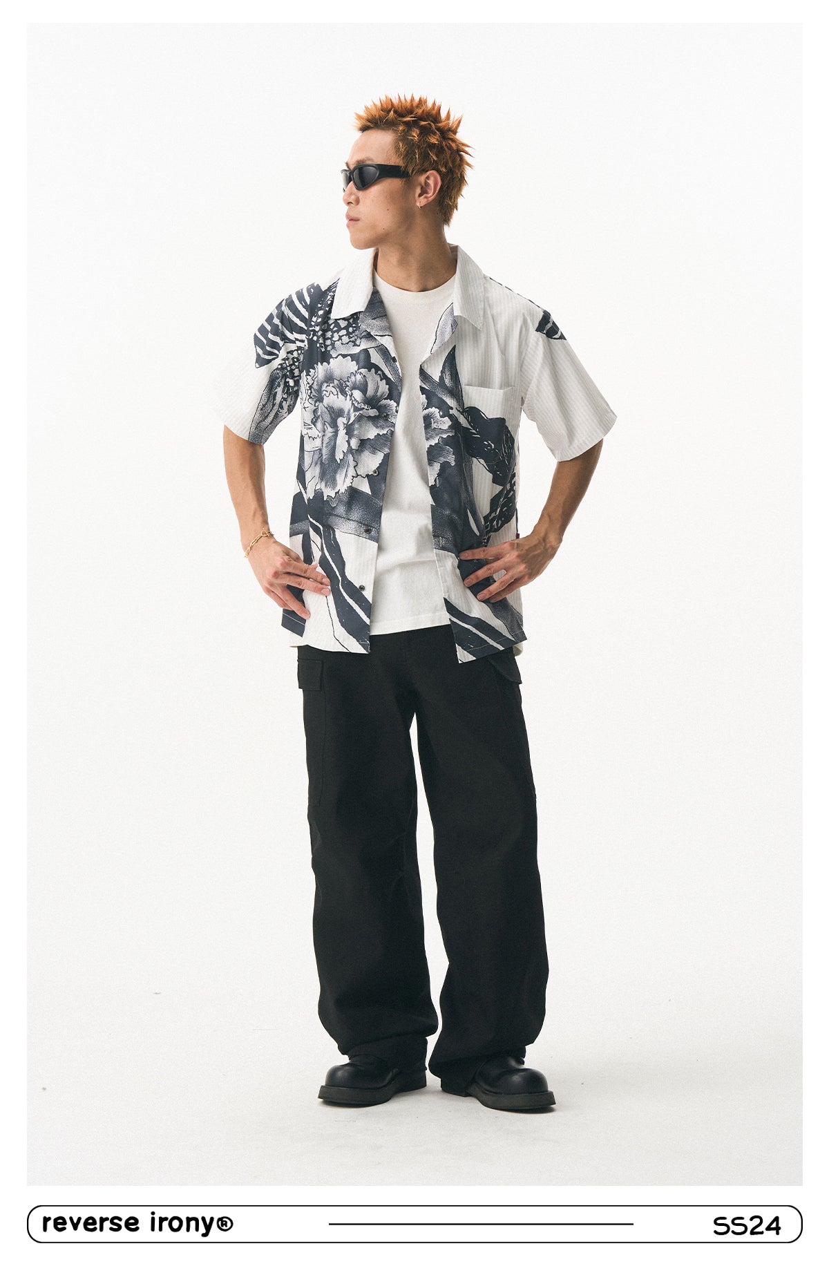 Sketch Flower Graphic Shirt