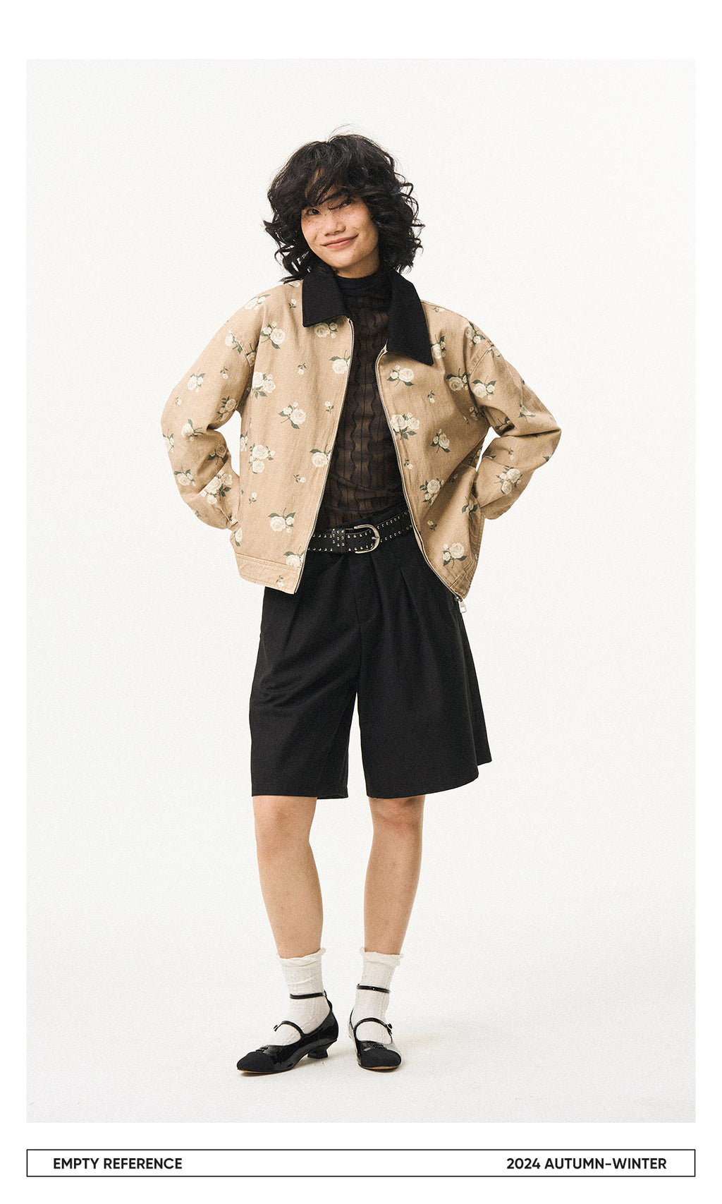 Washed Panelled Print Jacket