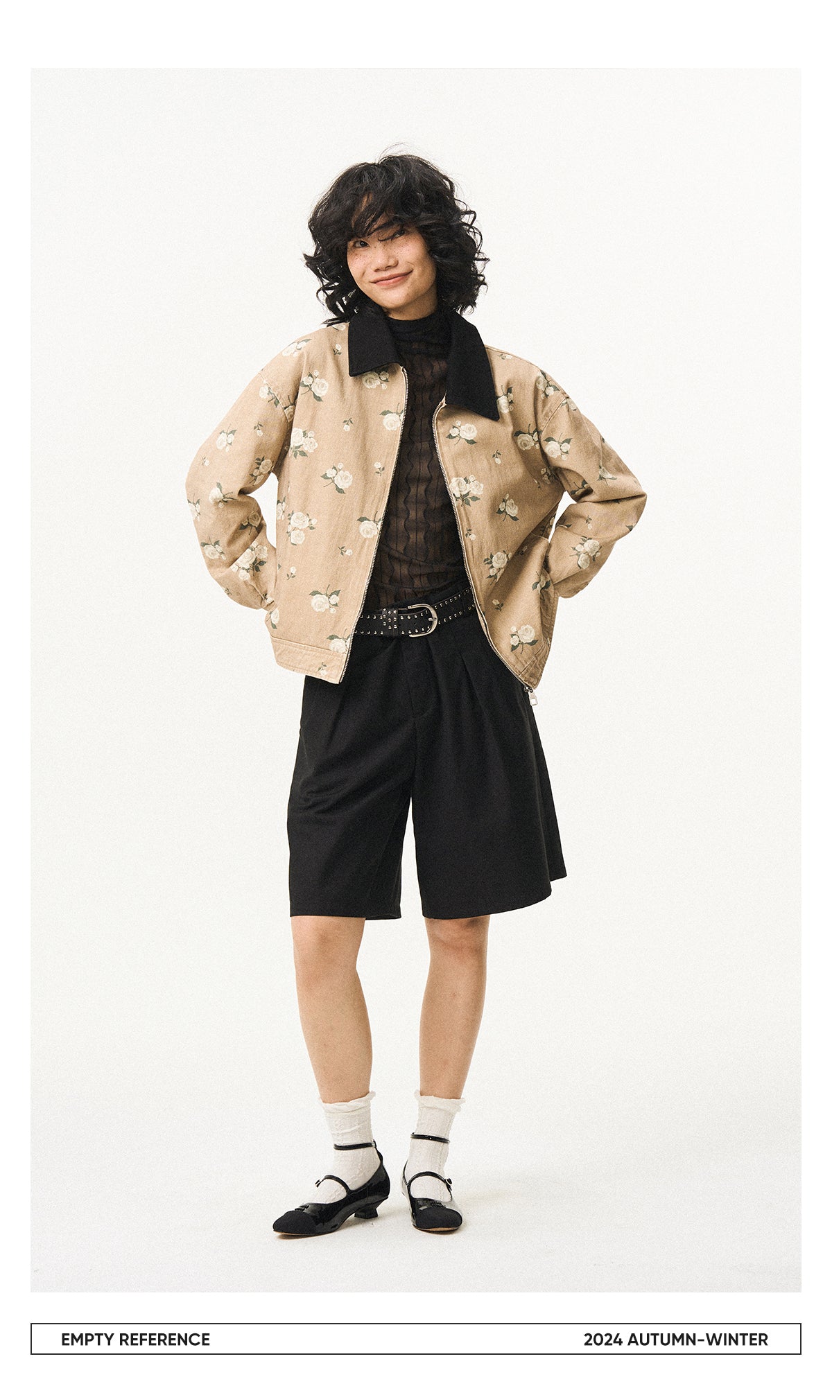 Washed Panelled Print Jacket