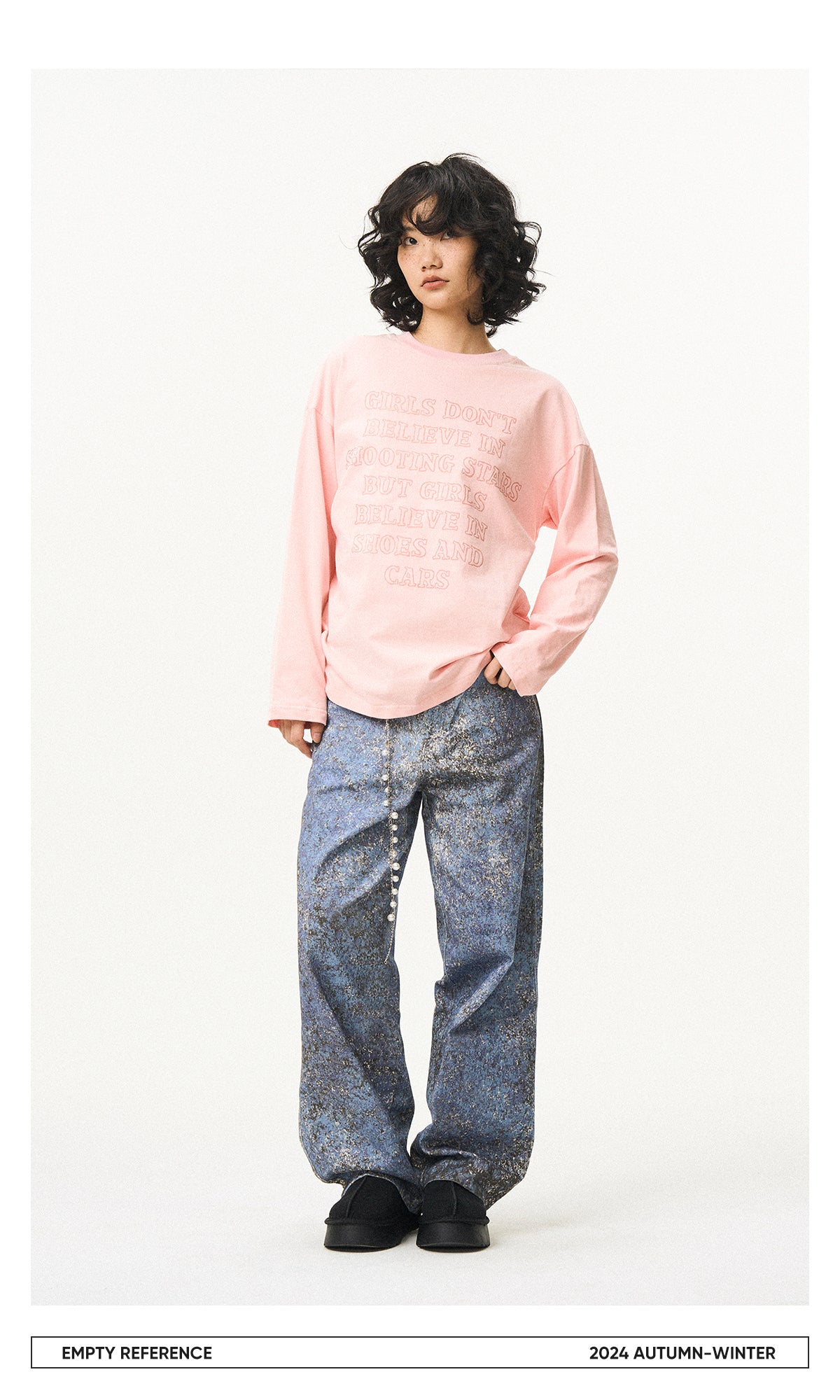 Letter Print Cotton Base Shirt