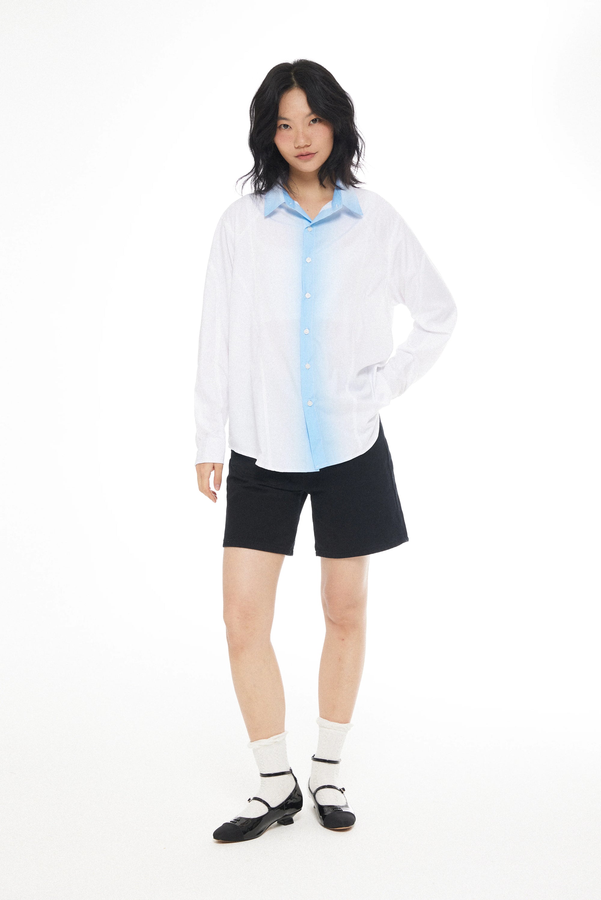 Gradient Print Loose Shirt