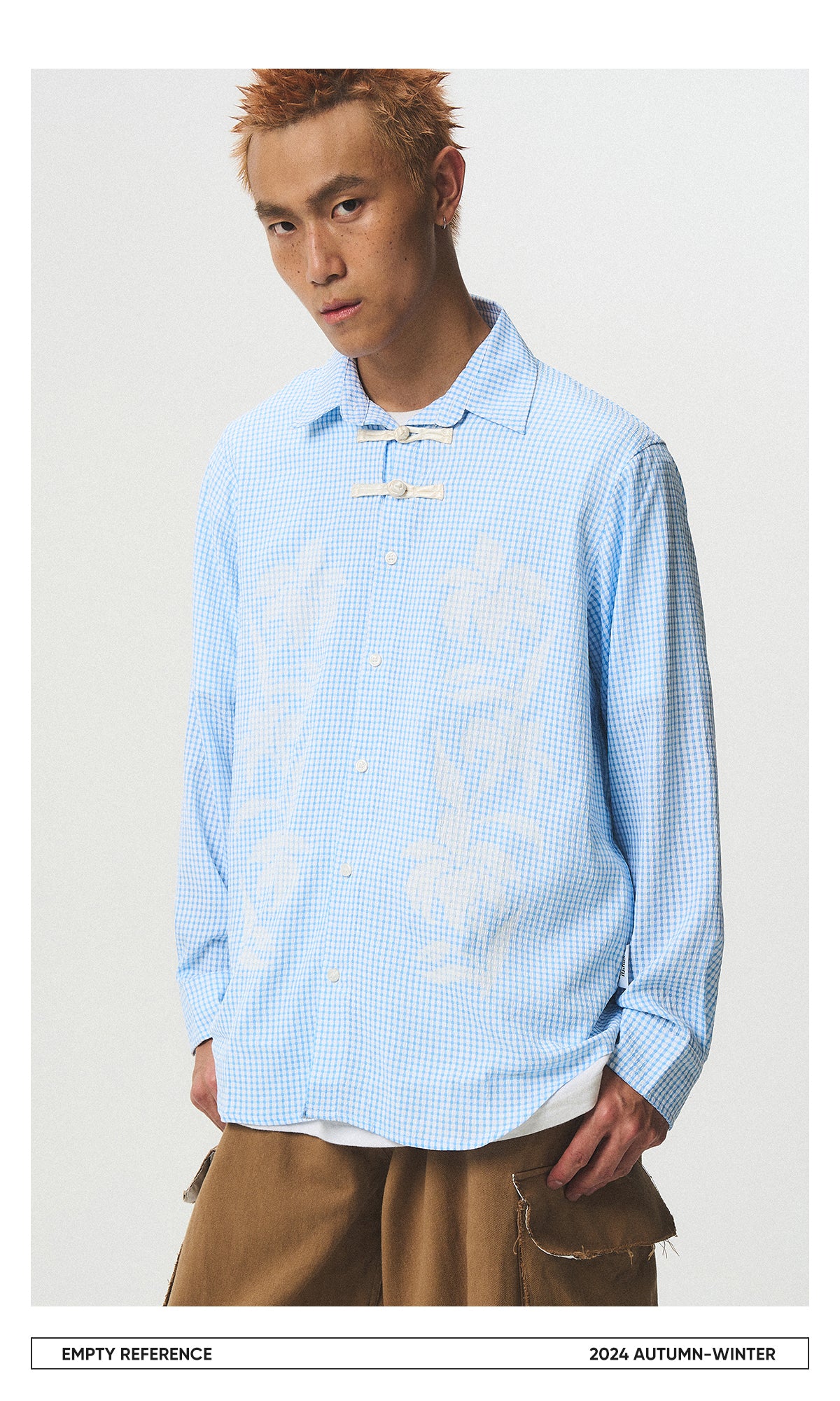 Floral Seersucker Check Shirt