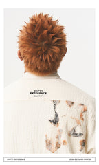 Lace Panel Irregular Shirt