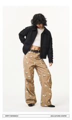 Utility Gathered Zip Jacket