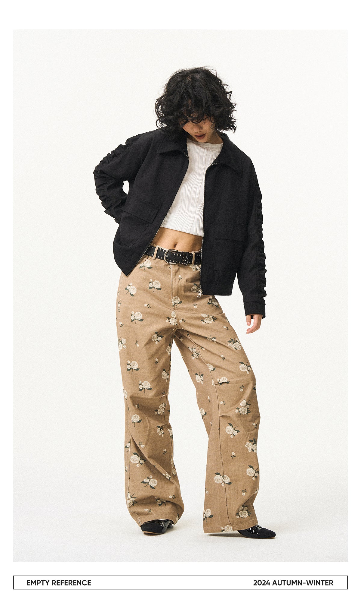 Utility Gathered Zip Jacket
