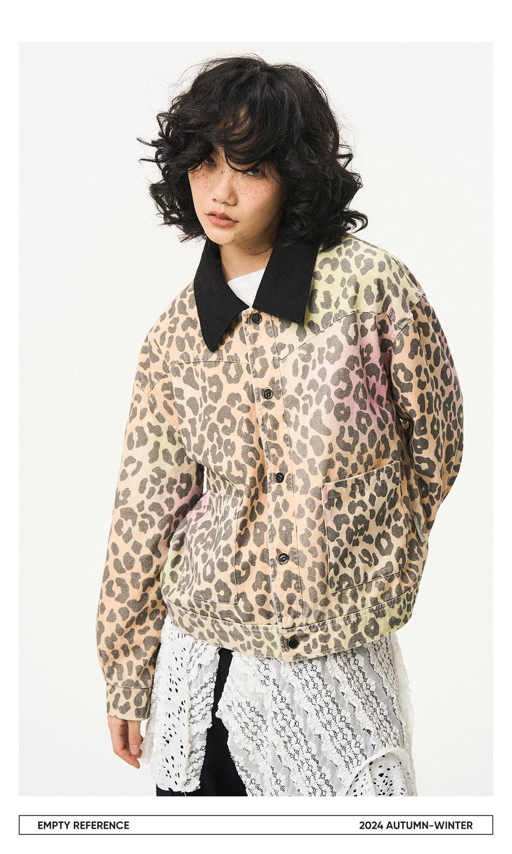 Gradient Leopard Print Jacket