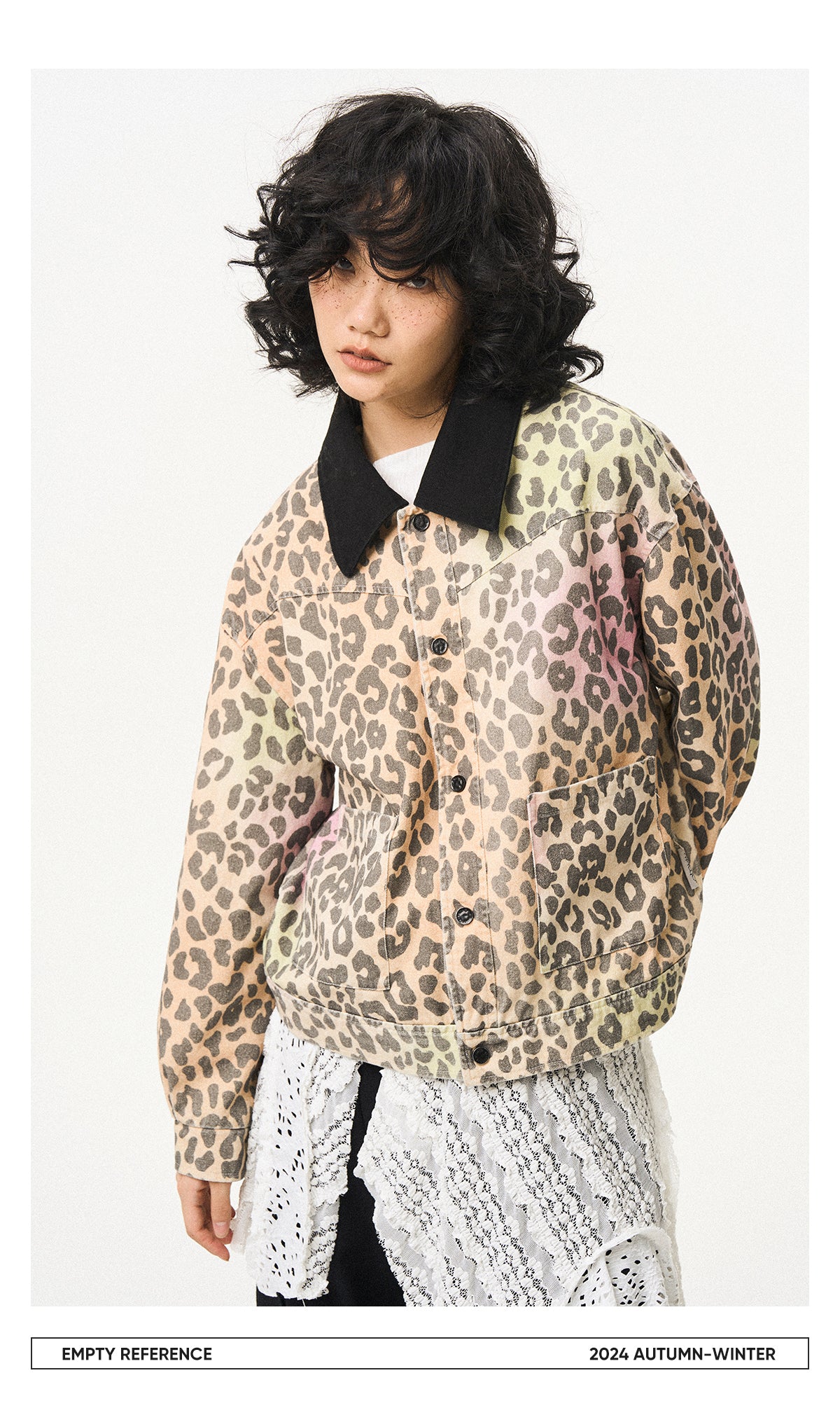 Gradient Leopard Print Jacket