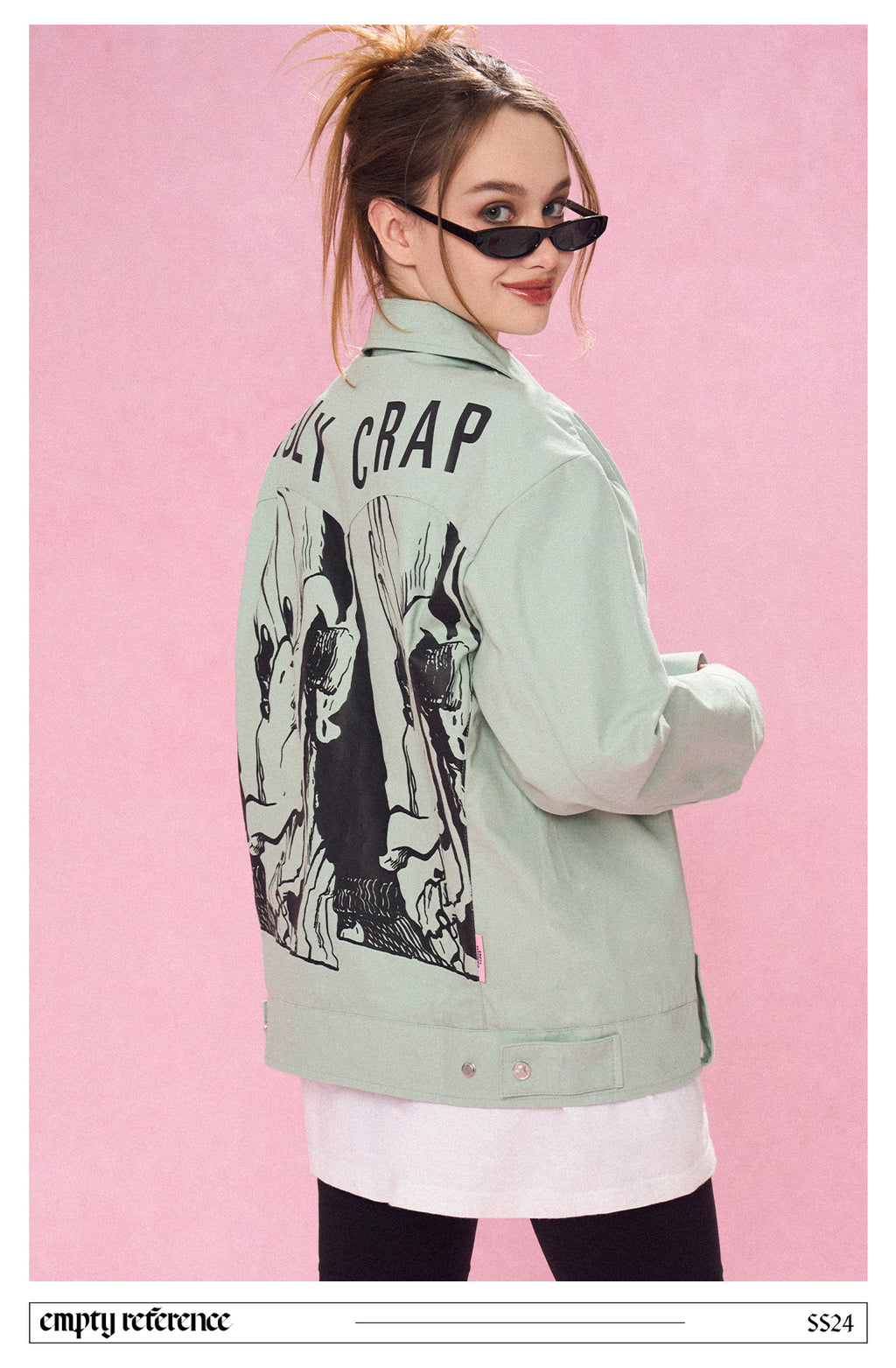 Washed Print Zip Jacket