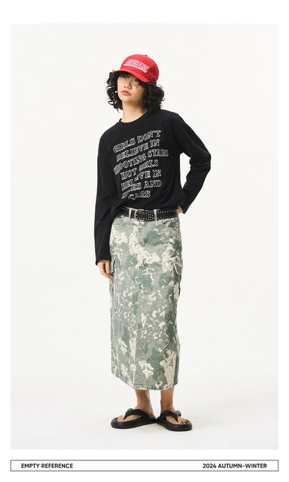 Letter Print Cotton Base Shirt