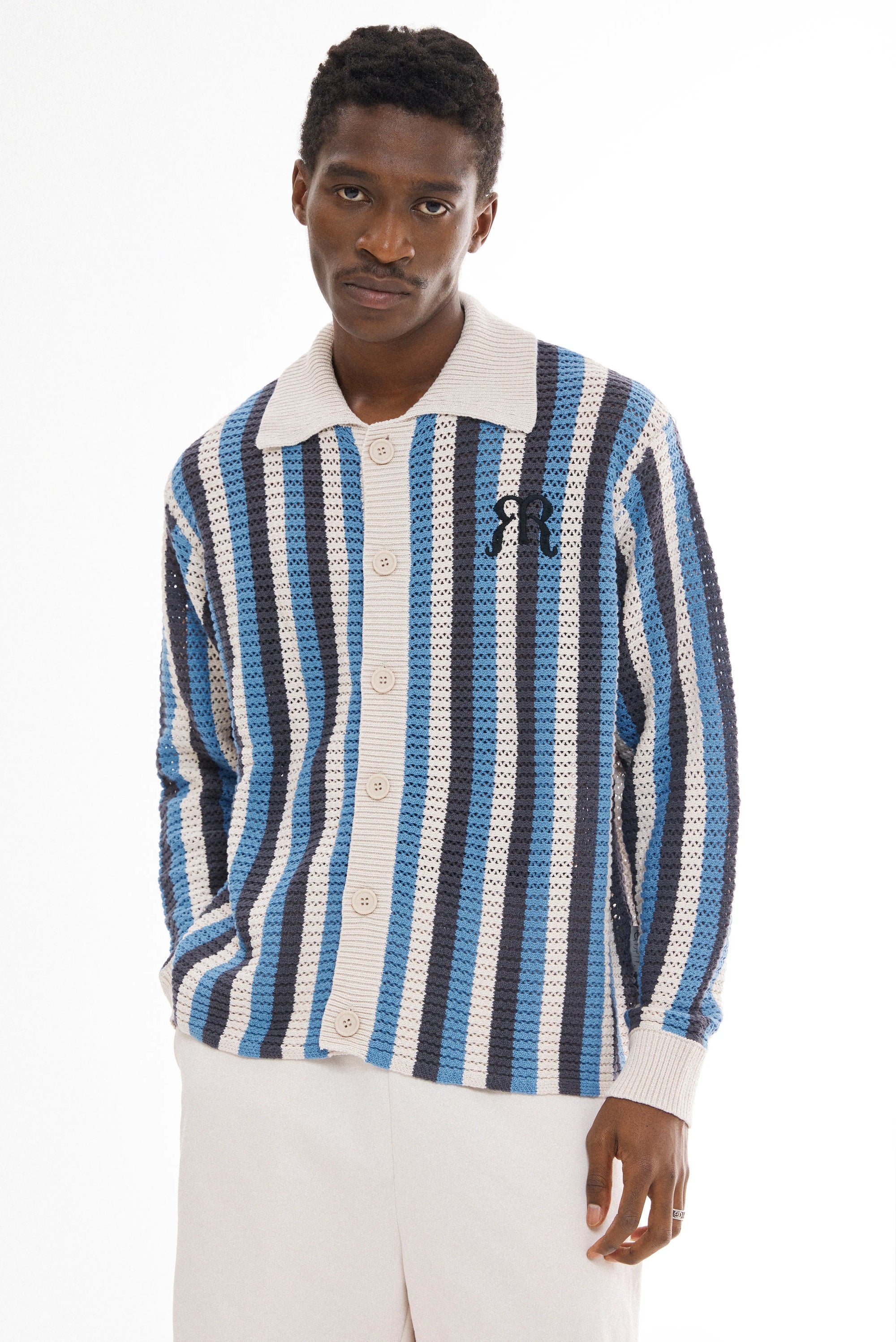 Embroidered Woven Long Sleeve Shirt