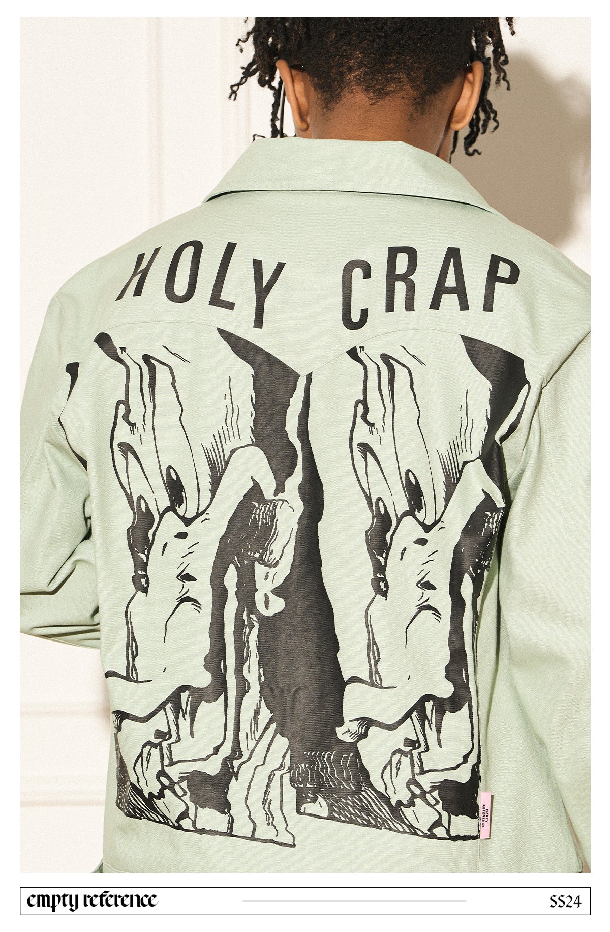 Washed Print Zip Jacket